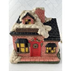 VINTAGE Artmark Christmas Village Collection Coffee House Lighted House 1992